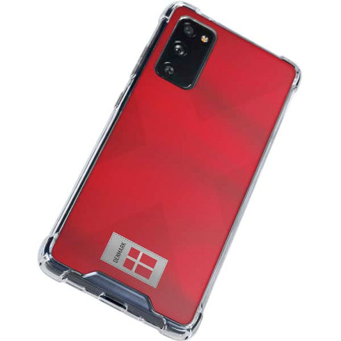 Denmark Soccer Flag Galaxy S20 FE Clear Case